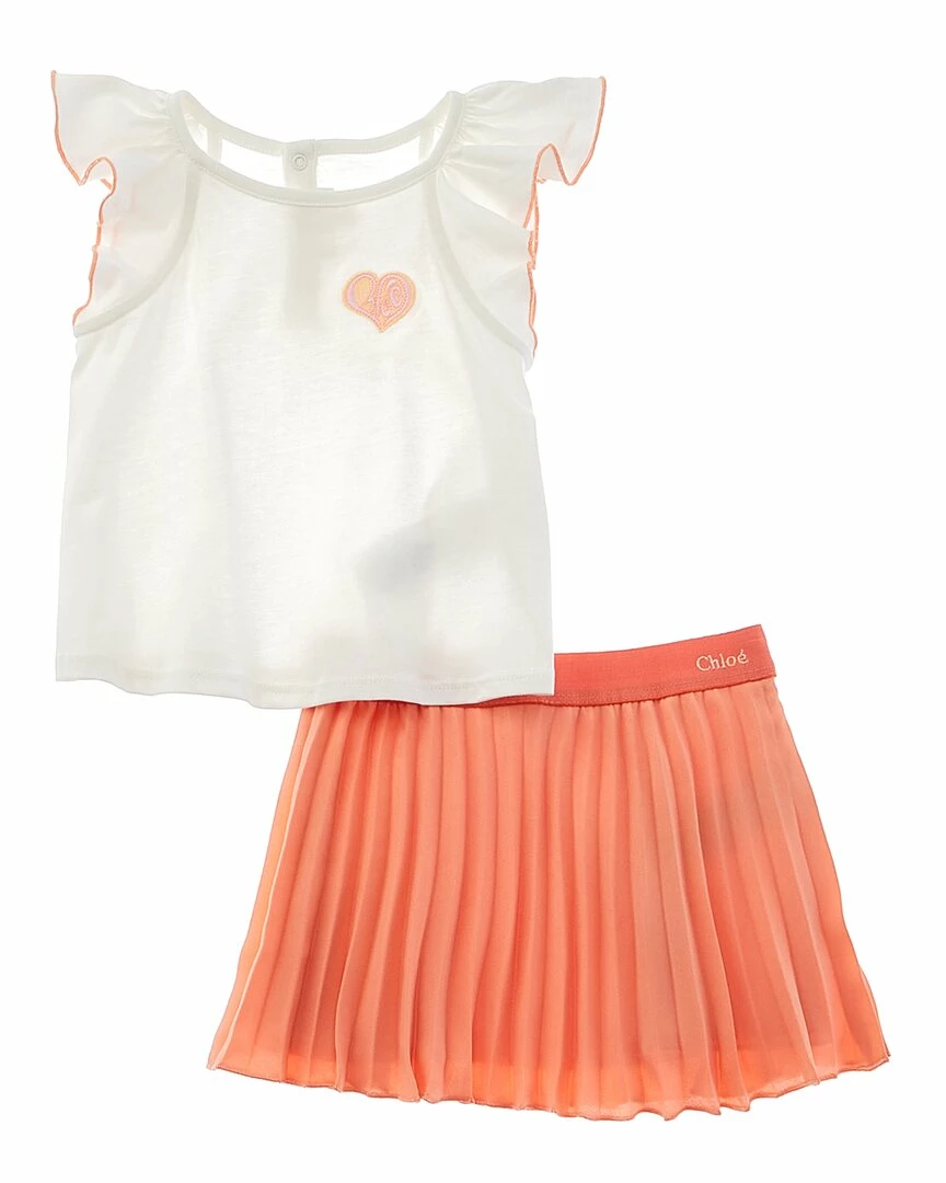 Chloé 2pc Top & Skirt Set Kids Tops