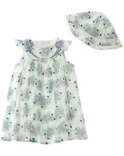 Chloé 2pc Silk-Blend Dress & Hat Set Kids Dresses & Rompers